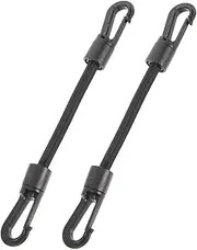 EXAOMBLE 2Pcs Elastic Hook Straps Multi Use Tie Down Ropes for Outdoor Camping Boating and Cargo Fixing Portable and Durable Hook Strap for Tent Stability