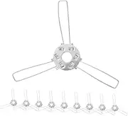 Veemoon 10pcs Lampshade Bracket Spring Clip Glass Fabric Lampshade Clip Holder 3 Fork Lighting Fixture Accessories