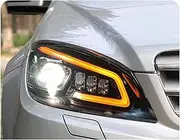 Headlight，Compatible For Benz W204 200-2011 Car LED DRL 5 Xenon Lens Hid H7 C200 C260 Car Accessories