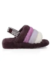 UGG PURPLE MULTI FLUFF YEAH SLIDE SHEEPSKIN SLIPPERS, US 6/ EUR 37 ~NIB