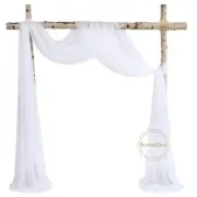 6 Meters Wedding Arch Drape Fabric Sheer Chiffon Tulle Curtain Backdrop New