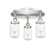 Innovations Lighting 916-3C-10-17 Dover Flush Dover 3 Light 17"W - Nickel