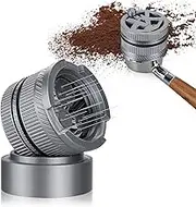 Professional Espresso WDT Tool with Gear-Spin Design – Adjustable 15-Needle Distributor for Breville BES870/878/879/880 54mm Portafilters | Includes 10 Extra Needles, Universal Locking Base
