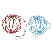 Metal Round Sphere Feed Dispense Exercise Hanging Hay Balls for Hamster Rabbits
