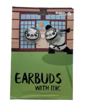 Gabba Goods Panda Earbud Headphones With Mic