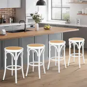 4x ALFORDSON Bar Stools Renata Rattan White