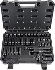 Ratchet Set, 47 Pieces Metric Socket Tool Set, Automotive Repair Supplies, Quick-Release Mechanic Tool for Furniture Assembly Industrial Machinery Home Improvement