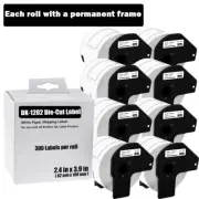 62mmx100mm 8 ROLLS Shipping Label 2-3/7" x 4" Compatible Brother QL-710W DK-1202