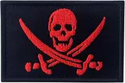[EmbTao] Pirate Flag Military Morale Fastener Hook & Loop Patch