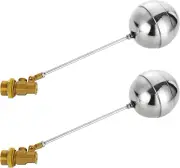 2 Pack Stainless Steel Float Ball Valves 3/4 Inch Thread Float Valve for Water T