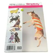 Uncut Simplicity 1578 Longia Miller Designs Large Dog Clothes Sewing Pattern