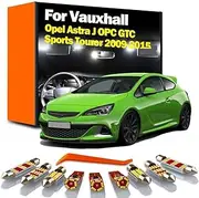 15Pcs LED Interior Light Kit, For Vauxhall Astra J OPC GTC Sports Tourer 2009 2010 2011-2014 2015 Sun Visor Lamp