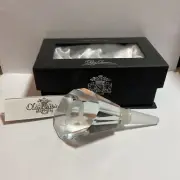 Vintage Oleg Cassini Crystal Wine Bottle Perfume Stopper Initial D NIB NEW BOX