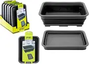 Slumber Hut Collapsible Rectangular Basin Sink - Black/Grey