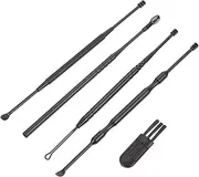 1Set Stainless Steel Ear Cleaning Kit Ear Wax Removal Tools with Brush Rotating Design for Easy Ear Wax Removal Lightweight and Portable Ear Cleaning Supplies