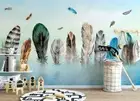 3D Tribal Feather Wallpaper Wall Mural Removable Self-adhesive 20