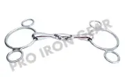 SHOW JUMPING HORSE ELEVATOR BIT SNAFFLE WITH OVAL LINK STAINLESS STEEL (HOLLOW)