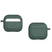 For AirPods 3rd Gen Case, Carbon Fibre Texture Protective Cover, Green