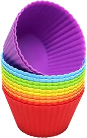Extra Large Silicone Cupcake Muffin Cups 12 Pack, 3.54 Inch Cupcake and Muffin L
