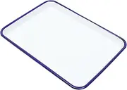 Zerodeko Enamel Square Baking Pan Ceramic Food Plate Enamel Roasting Tin Jelly Pan Enamelware Roasting Pan Enamel Oven Tray Enamel Cookware Enamel Baking Tray Pie Bread Pan White