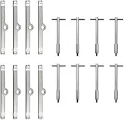Ronyme Valve Cover T-bar Set Chrome Alloy Sturdy for Sbc 283 327 350 Bolt Sheet Multiuse for Vehicle Accessories