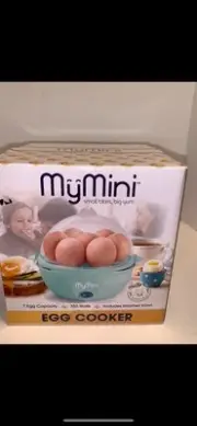 Nostalgia MyMini 7-Egg Multi-Cooker W/ Recipes: Teal- Boiled, Poached, Scrambled