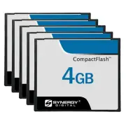 Synergy Digital 4GB Compact Flash Memory Cards - 30MB/s - Pack of 5