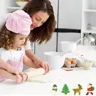 16 Pieces Christmas Shapes Cookie Cutters Moulds Pressable Biscuit Cutters