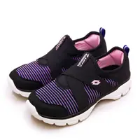 在飛比找松果購物優惠-LOTTO 輕量霓彩編織健走鞋 EASY WEAR系列 黑紫