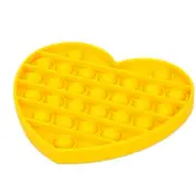 Bubble Pop Up Push Button Fidget Sensory Toy ~ Yellow Heart, Calming, UK SELLER