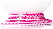 LA MIERE 1 RollOrthodontic Rubber Chains, Braces Power Chains consisted force in closed, short, long 15'' spools (long, 0.166’’(4.2mm), White & Pink)