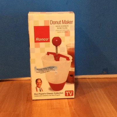 Ronco Donut Maker by Ron Popeil makes pancakes 24 donuts New