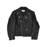 [MM6] MM6 Faux leather biker jacket Kids 16Y 16Y Black