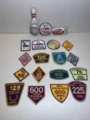 Lot of 19 Assorted USBC Bowling & Mesa, AZ Bowling Patches, Sticker & Keychain