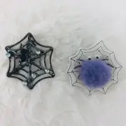 Vtg 1985 Hallmark Halloween & Metal With Rhinestone Spider Web Brooch Pin Lot