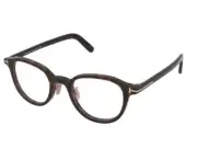 Tom Ford Eyeglasses TF5857-D-B 052 Havana Unisex Round Glasses Frames 48-22-145