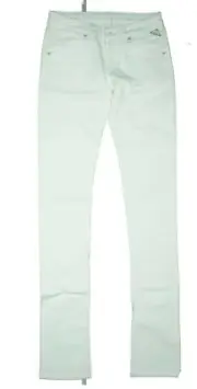 Replay Ladies Stretch Jeans Trousers Straight Leg W25 L36 Long White Practice