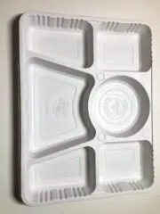 Bio-Degradable 6 Compartment Lunch Plate