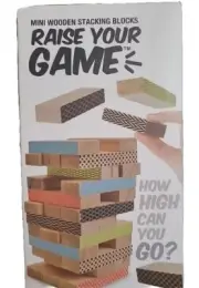 Protocol Mini Wooden Stacking Blocks Game Raise Your Game ~ NIP New