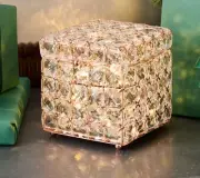 Multi- Faceted Brilliance Lit Square Keepsake Box by Valerie in Rose Gold