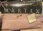Vintage Martex pipeline Twin Sheet Set flat Fitted Pink rose No Iron Percale