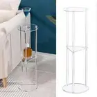 Clear Acrylic Side Table Small Drink Side Table for Balcony Bedroom Bathroom