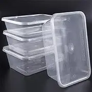 50 Pack Plastic Takeaway Food Plastic Storage Food Containers with Lids, Meal Prep Containers, Bento Box BPA Free, Reuse, Refrigerator Safe, Microwave, Dishwasher Safe Plastic Takeaway containers