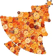 Swpeet 1000Pcs Christmas Craft Buttons, 2 and 4 Holes Red Round Craft Resin Sewing Buttons Suitable for Christmas Sewing Decorations, Art & Crafts Projects DIY Decoration - Red Orange