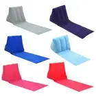 PVC Inflatable Beach Mat Camping Lounger Back Pillow Triangle Cushion Chair