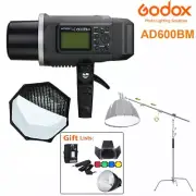 AU Godox AD600BM 600W HSS Studio Flash+95cm Grid Softbox+Light Stand For Wedding