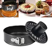 Springform Pan, Nonstick Bundt Pan,Heavy Duty Cheesecake and Ice-Cream Cake Bakeware,2 in 1 with Removable Bottom and Quick-Release Latch (24CM/9IN)