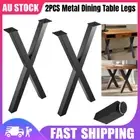 2* Table Legs DIY Coffee Dining Table Steel Metal Industrial Desk Bench X-Shape