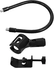 Yardwe 1Set Flexible Microphone Stand Rack Gooseneck Design Clip for Various Microphones Durable Construction Convenient Desktop Use present for Music