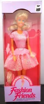 1990 Mattel 11 1/2" Fashion Friends Doll Party Dress Poseable #7026 New in Box